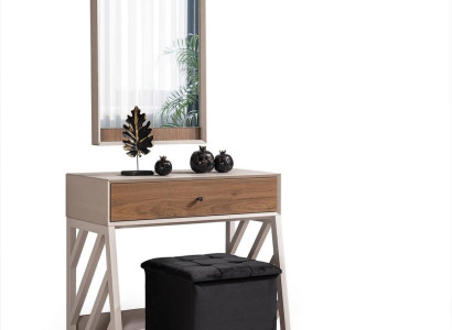 Modern Bedroom Set Consists of Dressing table with Mirror Beige new